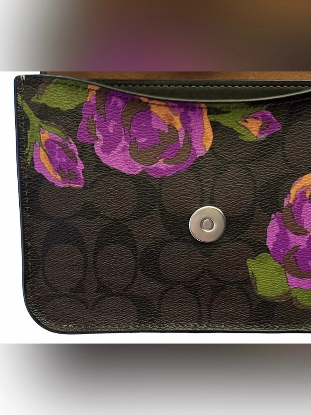 Coach Signature Rose Morgan Square Crossbody, NWT